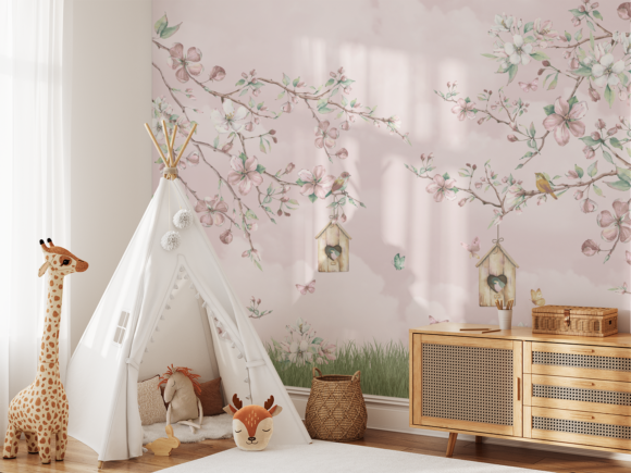 PAPEL DE PAREDE INFANTIL FEMININO - 0131