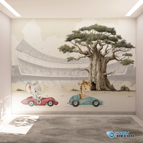 PAPEL DE PAREDE SAFARI AQUARELA - 027
