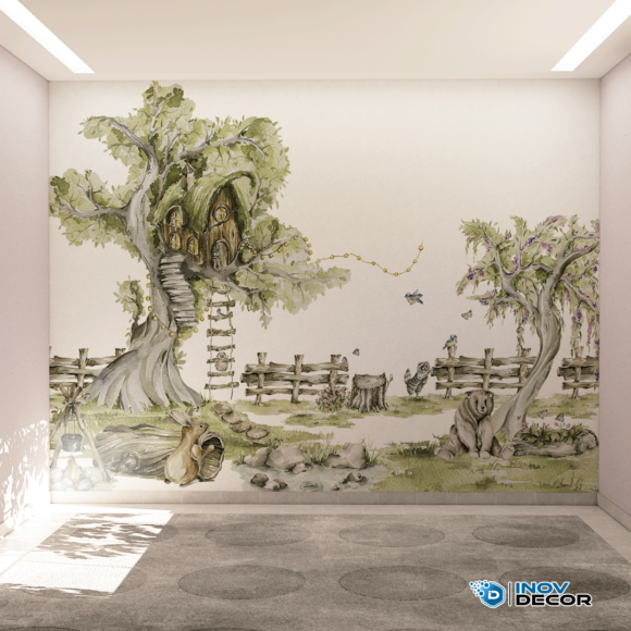 PAPEL DE PAREDE SAFARI AQUARELA - 030