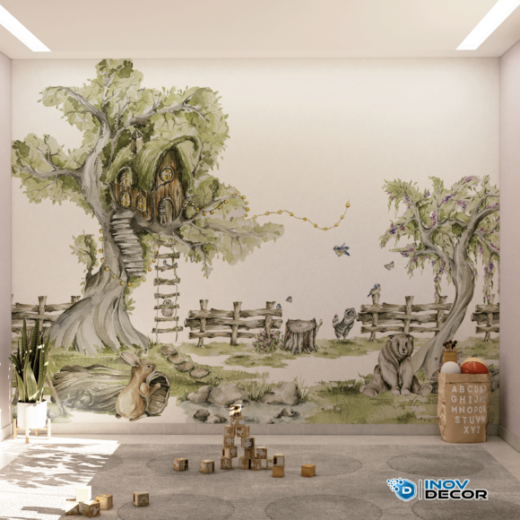 PAPEL DE PAREDE SAFARI AQUARELA - 030 - Imagem 3