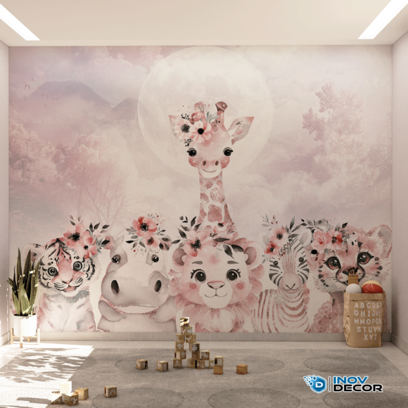 PAPEL DE PAREDE SAFARI AQUARELA - 033 - Imagem 3
