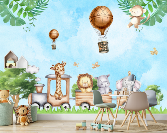 PAPEL DE PAREDE SAFARI AQUARELA – 037 - Imagem 2