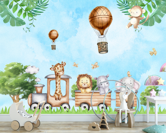 PAPEL DE PAREDE SAFARI AQUARELA – 037 - Imagem 3