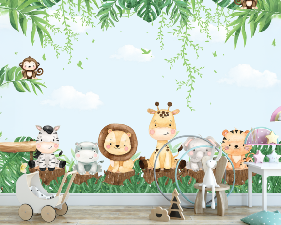 PAPEL DE PAREDE SAFARI AQUARELA – 038 - Imagem 3
