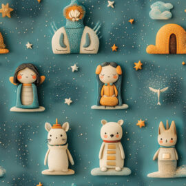 PAPEL DE PAREDE BABY PATTERNS - 0041