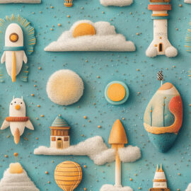 PAPEL DE PAREDE BABY PATTERNS - 0043