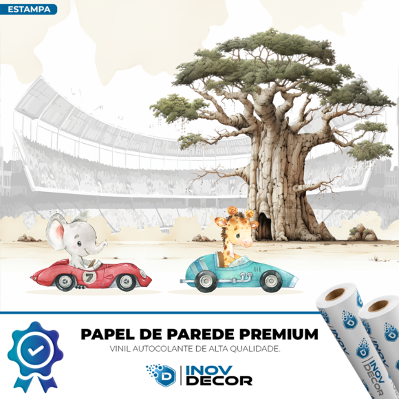 PAPEL DE PAREDE SAFARI AQUARELA - 027 - Imagem 4