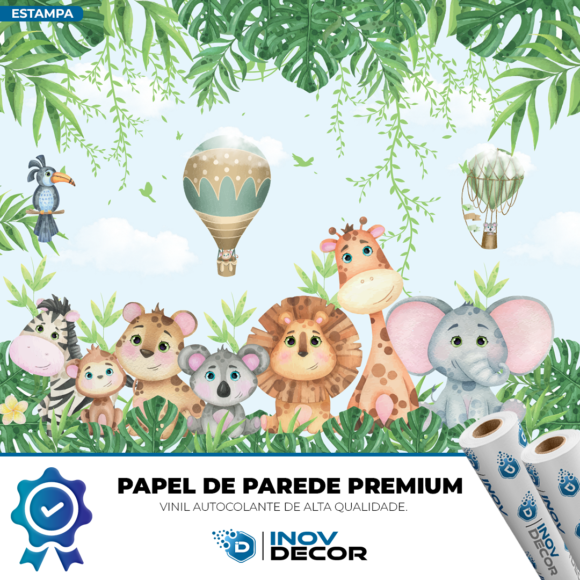 PAPEL DE PAREDE SAFARI AQUARELA – 034 - Imagem 4
