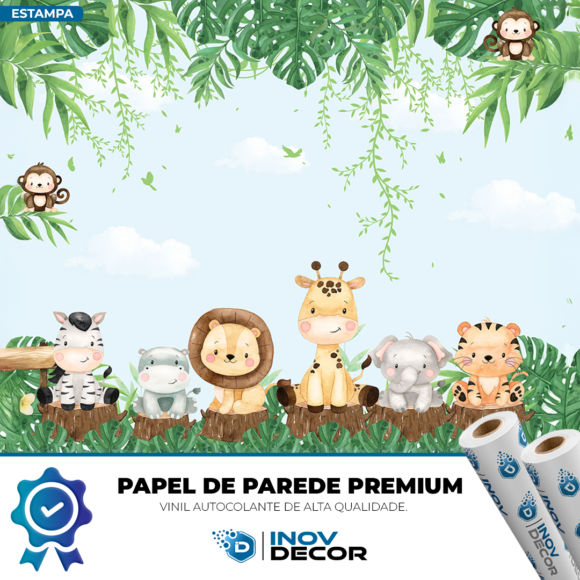 PAPEL DE PAREDE SAFARI AQUARELA – 038 - Imagem 4