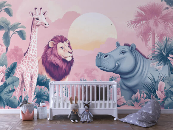 PAPEL DE PAREDE INFANTIL FEMININO - 0017
