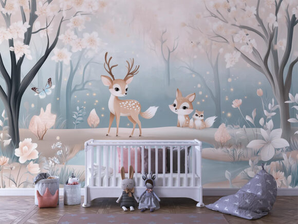 PAPEL DE PAREDE INFANTIL FEMININO - 0018