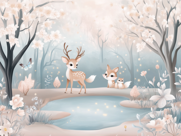 PAPEL DE PAREDE INFANTIL FEMININO - 0018 - Imagem 3