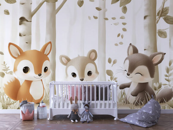 PAPEL DE PAREDE INFANTIL FEMININO - 0019