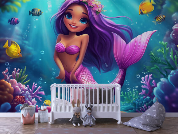 PAPEL DE PAREDE INFANTIL FEMININO - 0068
