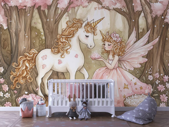 PAPEL DE PAREDE INFANTIL FEMININO - 0107