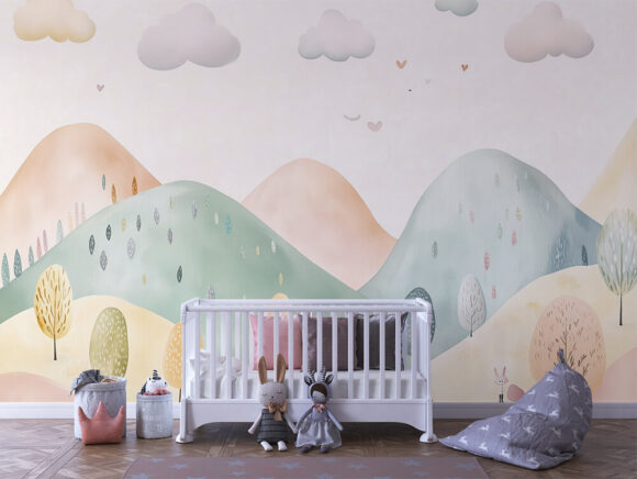 PAPEL DE PAREDE INFANTIL FEMININO - 0122