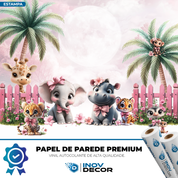 PAPEL DE PAREDE SAFARI AQUARELA - 032 - Imagem 4