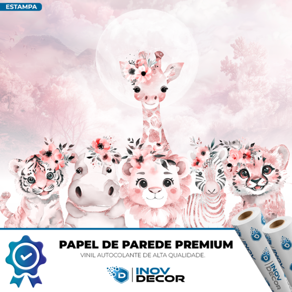PAPEL DE PAREDE SAFARI AQUARELA - 033 - Imagem 4