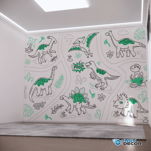 PAPEL DE PAREDE DINOSSAUROS - 017 - Imagem 4