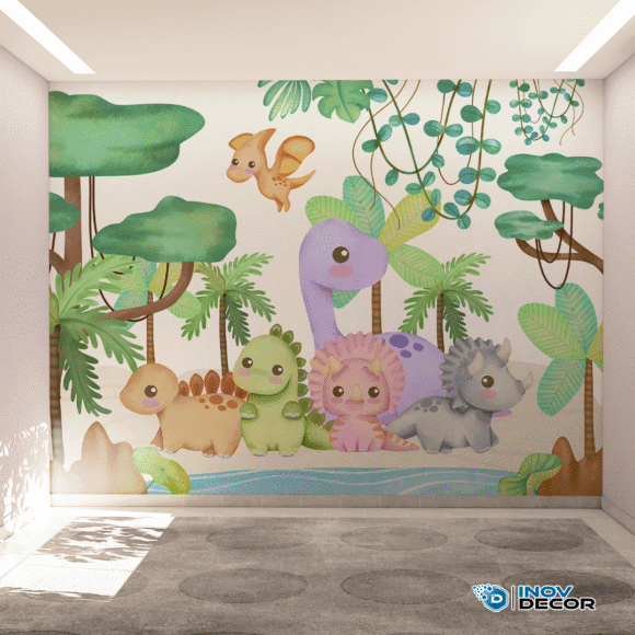 PAPEL DE PAREDE DINOSSAUROS - 030 - Imagem 3
