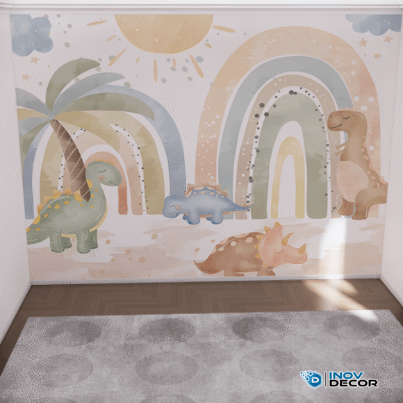 PAPEL DE PAREDE DINOSSAUROS - 014 - Imagem 4
