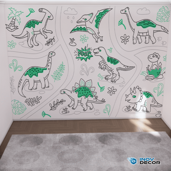 PAPEL DE PAREDE DINOSSAUROS - 017 - Imagem 3
