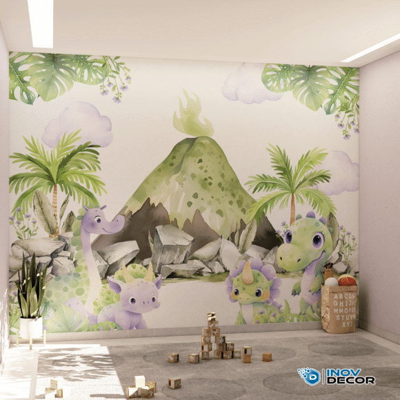 PAPEL DE PAREDE DINOSSAUROS - 021 - Imagem 4