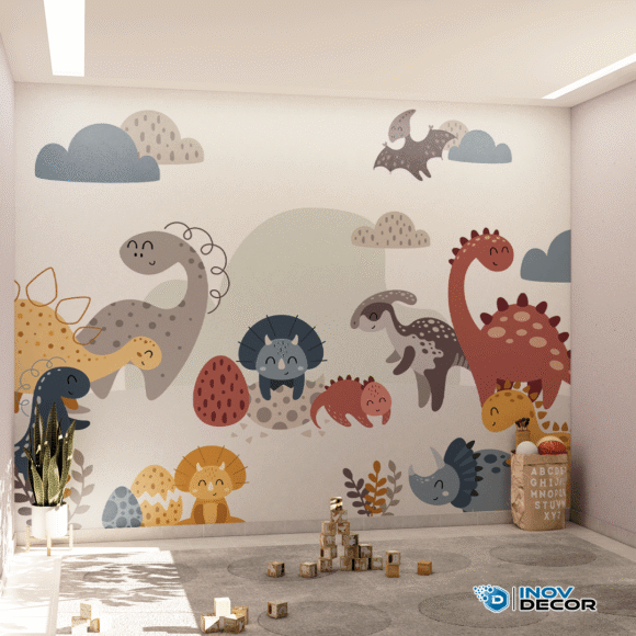 PAPEL DE PAREDE DINOSSAUROS - 022 - Imagem 4