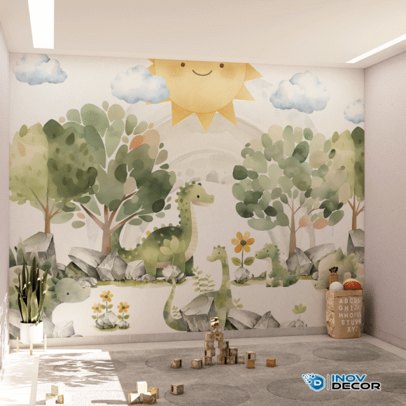 PAPEL DE PAREDE DINOSSAUROS - 026 - Imagem 3