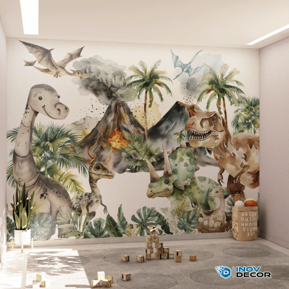 PAPEL DE PAREDE DINOSSAUROS - 028 - Imagem 4