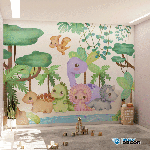 PAPEL DE PAREDE DINOSSAUROS - 030 - Imagem 4