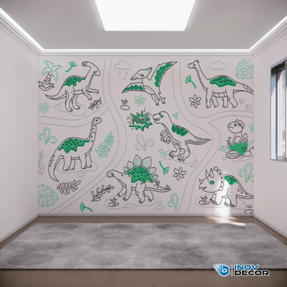 PAPEL DE PAREDE DINOSSAUROS - 017