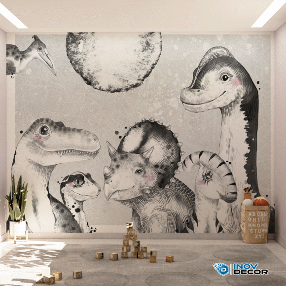 PAPEL DE PAREDE DINOSSAUROS - 019 - Imagem 4