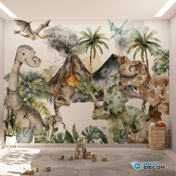 PAPEL DE PAREDE DINOSSAUROS - 028