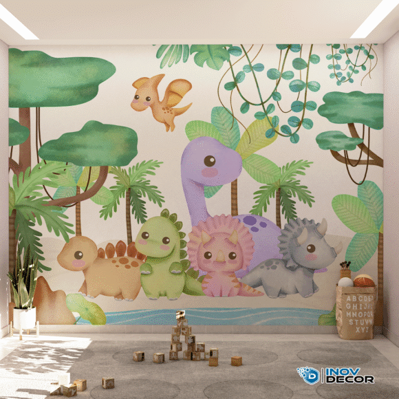 PAPEL DE PAREDE DINOSSAUROS - 030