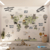 PAPEL DE PAREDE MAPA MUNDI DOS ANIMAIS – 020
