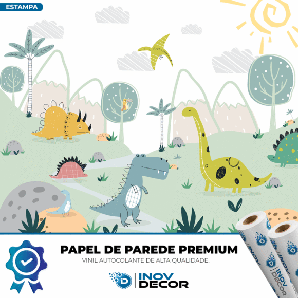PAPEL DE PAREDE DINOSSAUROS - 004 - Imagem 2