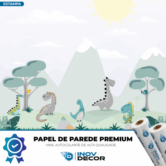 PAPEL DE PAREDE DINOSSAUROS - 005 - Imagem 2