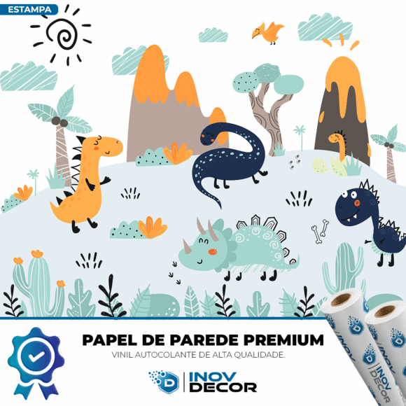PAPEL DE PAREDE DINOSSAUROS - 006 - Imagem 2