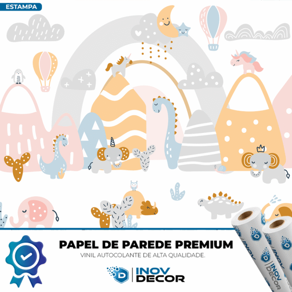 PAPEL DE PAREDE DINOSSAUROS - 016 - Imagem 2