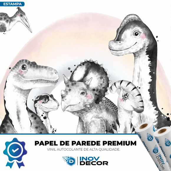 PAPEL DE PAREDE DINOSSAUROS - 018 - Imagem 4