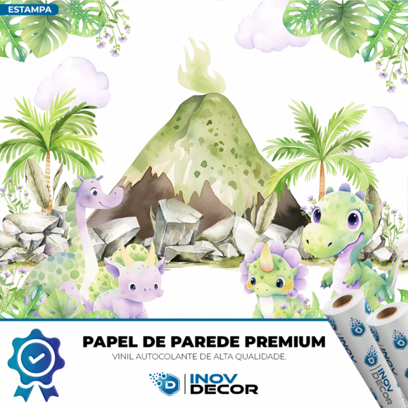 PAPEL DE PAREDE DINOSSAUROS - 021 - Imagem 2
