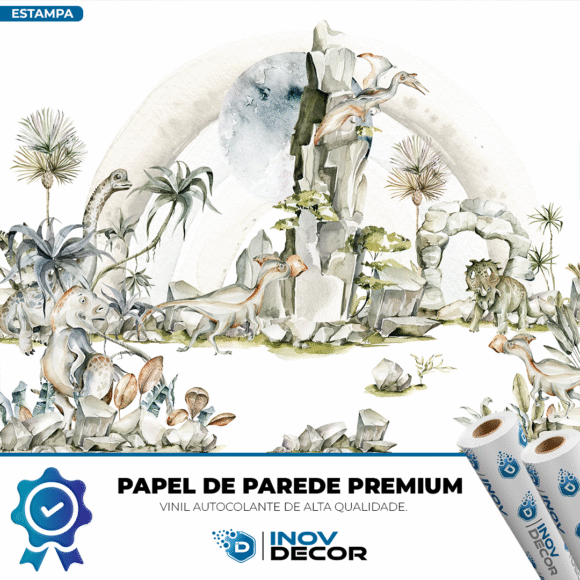 PAPEL DE PAREDE DINOSSAUROS - 023 - Imagem 2