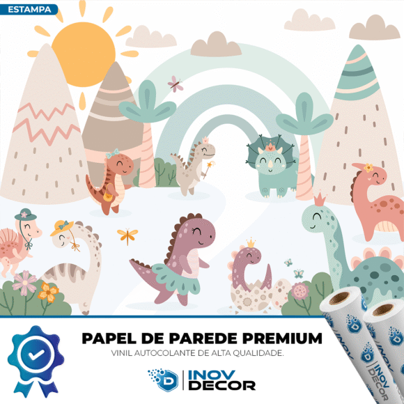 PAPEL DE PAREDE DINOSSAUROS - 025 - Imagem 2