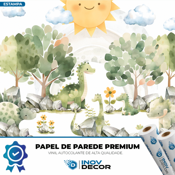 PAPEL DE PAREDE DINOSSAUROS - 026 - Imagem 2