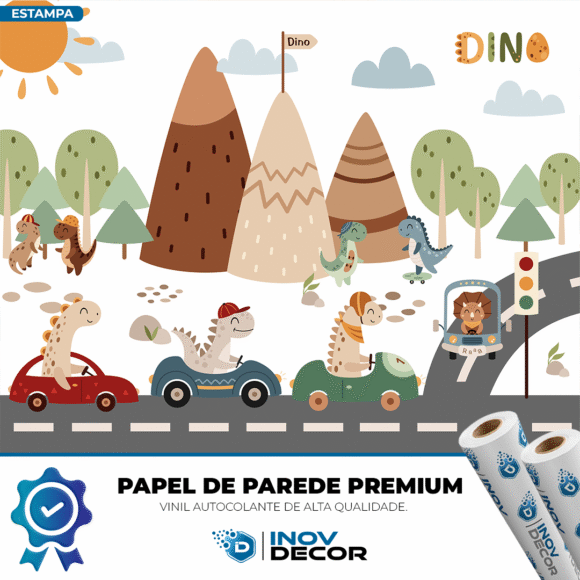 PAPEL DE PAREDE DINOSSAUROS - 027 - Imagem 2