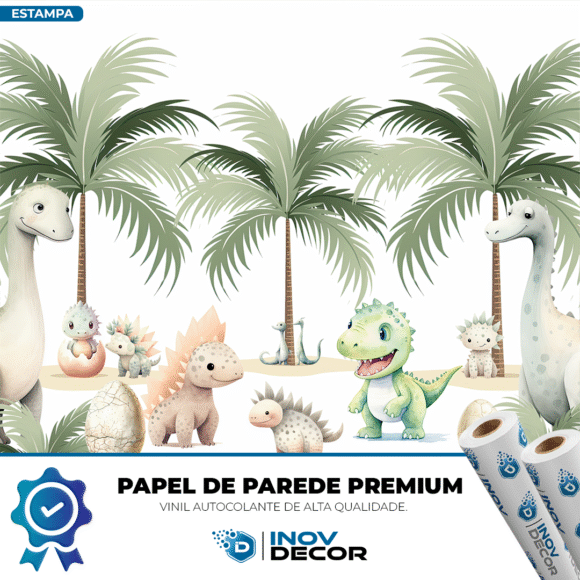 PAPEL DE PAREDE DINOSSAUROS - 029 - Imagem 2