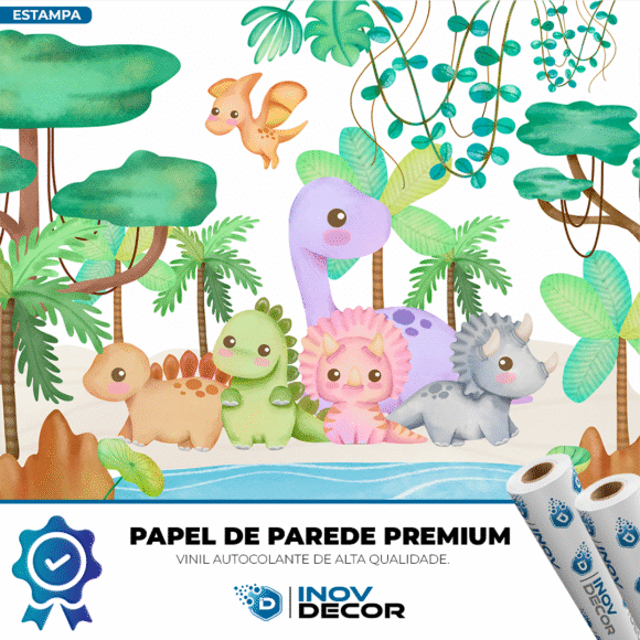 PAPEL DE PAREDE DINOSSAUROS - 030 - Imagem 2