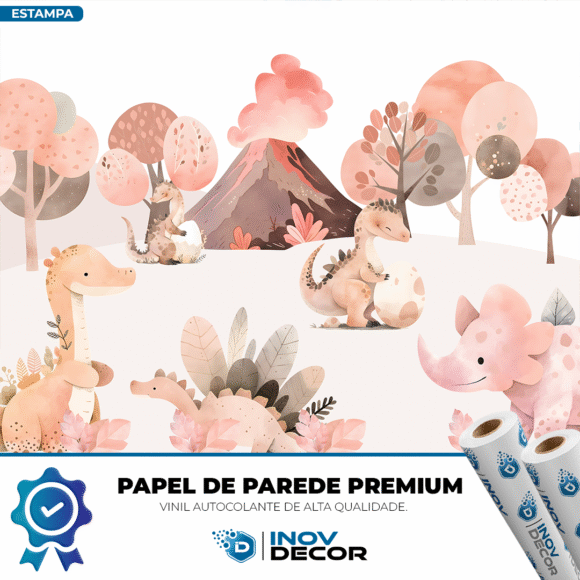 PAPEL DE PAREDE DINOSSAUROS - 031 - Imagem 2