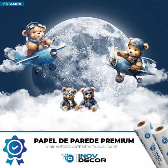 PAPEL DE PAREDE URSINHOS AVIADORES - 005 - Imagem 2